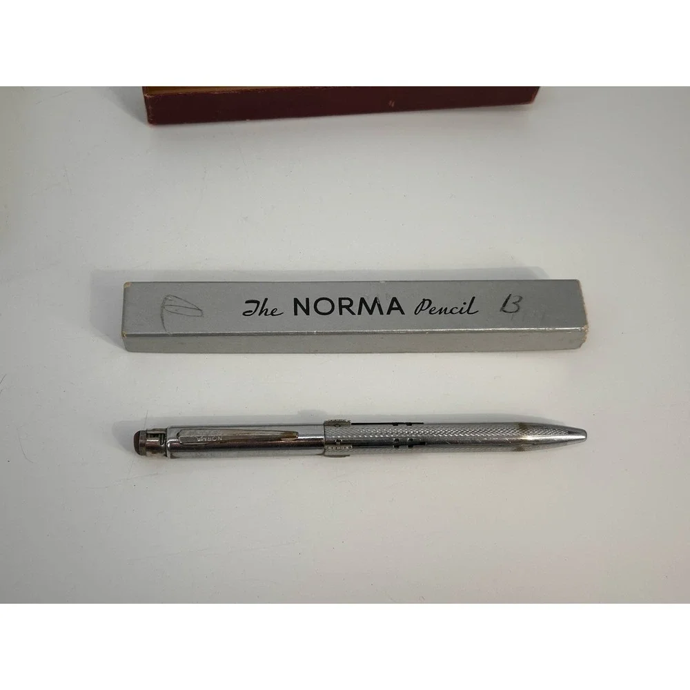 Vintage Norma Mechanical Pencil #104 Chrome Multi 4 Color with Box Instructions